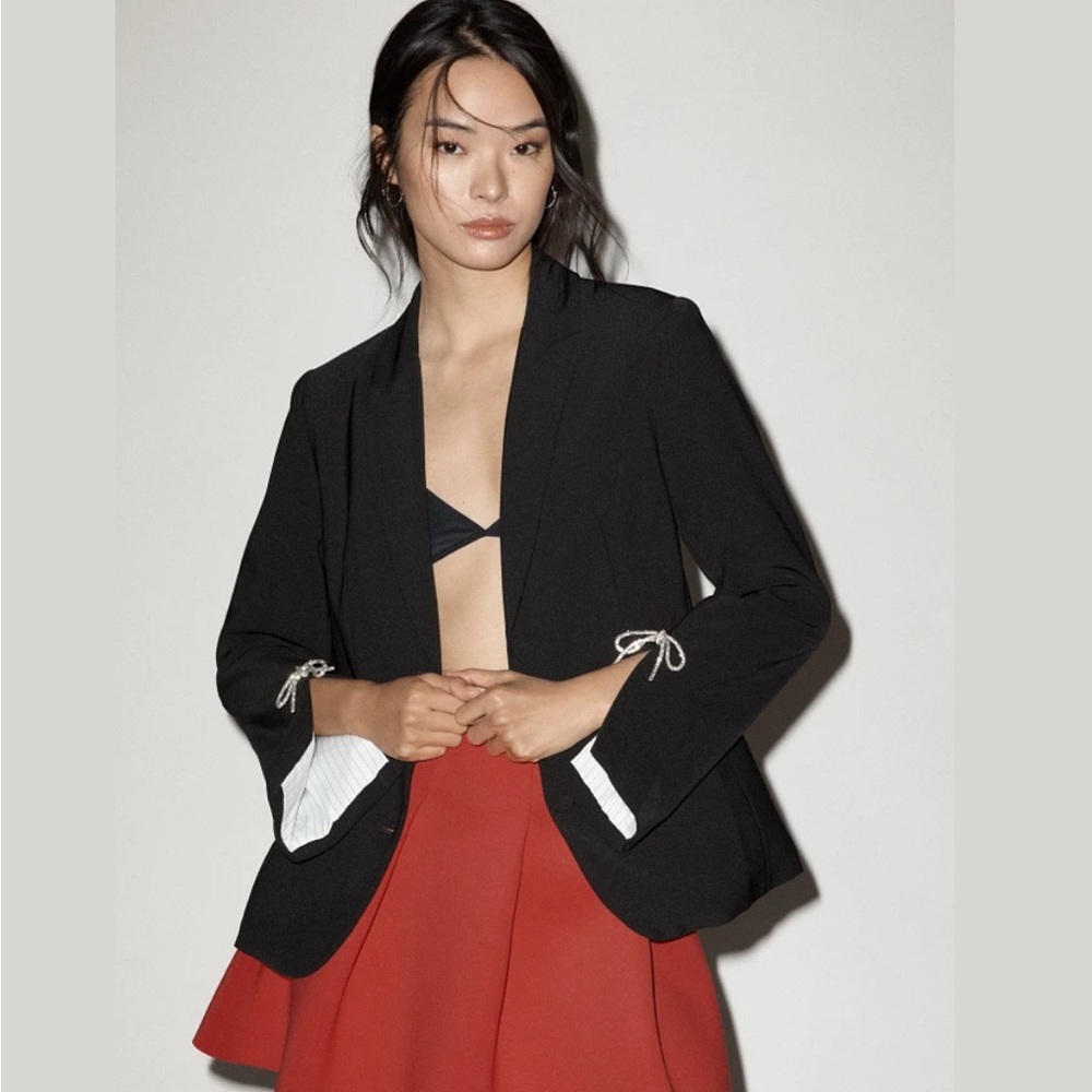 DOLAN Crystal Bow Blazer - Size XXS